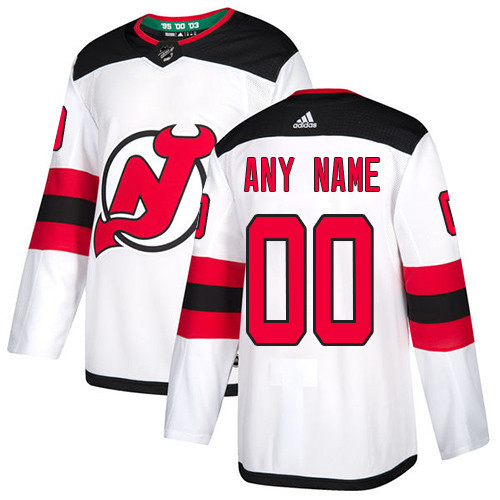 Men's New Jersey Devils White Custom Name Number Size NHL Stitched Jersey